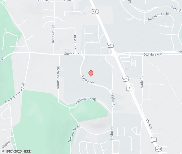 Location Map: 322 Sutton Rd SE, Ste A Owens Cross Roads, Alabama 35763